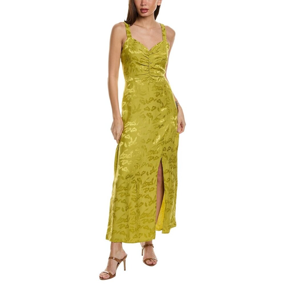 NEW Favorite Daughter The Strappy Vineyard Dress Green Womens 14 Elegant
